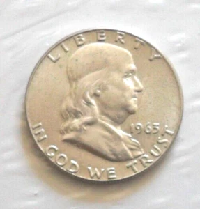 1963 D DENVER FRANKLIN LIBERTY HALF DOLLAR 90% Silver 10% Copper SILVER COIN - Picture 1 of 2