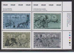 1989 Canada SC# 1263a UR - Second World War-1939 Plate Block M-NH Lot # 3262 - Picture 1 of 1
