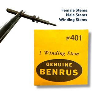 Benrus WINDING STEM x 1 #401 VTG NOS Watch Part Material YOU CHOOSE - Picture 1 of 23