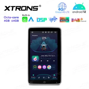 Radio estéreo táctil para automóvil doble 2DIN 10,1"" Android 12 IPS giratoria GPS 4G Wifi - Imagen 1 de 12