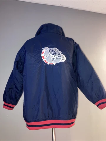 Vtg Gonzaga Bulldogs Coat Jacket Size Mens XL NCAA Blue Red Black Champs Sports Cover