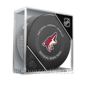 2020 Stanley Cup Playoffs Arizona Coyotes Official Game Hockey Puck w/Cube - Picture 1 of 3
