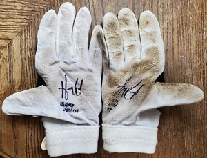 PAIR Game Used Hanley Ramirez Signed Autographed Batting Gloves 2009 Red Sox COA - Picture 1 of 5