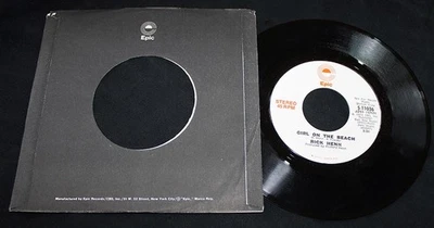 Rick Henn-Girl On The Beach-Stereo/Mono-Epic 5-11036-VTG '73 White/Orange DJ-VG+ - Image 1 of 2