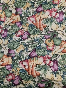 VTG 1993 Fabric Traditions Autumn Vegetable Medley Cotton Fabric 3 Yards X 44" - Picture 1 of 7