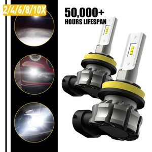 2-10x AUXITO H11 H8 LED Light Fog Bulb Car Driving Lamp DRL 6500K Super Bright - Picture 1 of 14