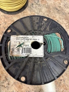 500 Ft Green 12 Awg Solid Thhn Copper Wire CU - Picture 1 of 2
