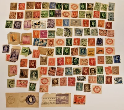 100+ VTG Stamps 10 Countries Turkey Hungary France Italy Austria GB US DR Liech+ - Image 1 of 4