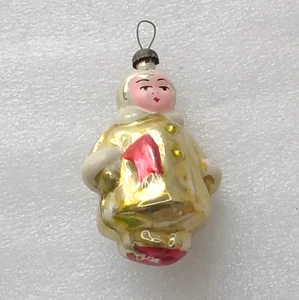 Rare Vintage Mercury Glass Christmas USSR Ornament Antique Xmas Tree Decor Girl - Picture 1 of 4