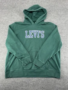Felpa con cappuccio pullover Levi's uomo misto cotone logo grafico vestibilità rilassata 2XL - Foto 1 di 10