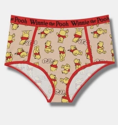Winnie the Pooh Mid-Rise Cotton Brief Panty Size 2 (18/20) Torrid - Image 1 of 3