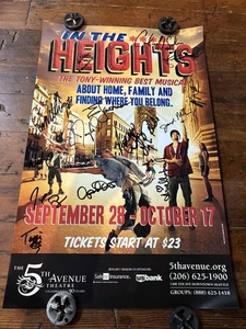 Besetzung signiert, In The Heights, 5th Ave Theater, Seattle, WA Poster, 2010, 22x14 - Bild 1 von 5
