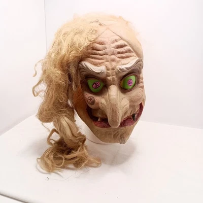 Старая ВИНТАЖНАЯ латексная маска ведьмы с уродливым лицом (глаза не включены) - Изображение 1 из 4