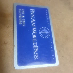 VINTAGE "PAN AM" WORLD PASS FREQUENT FLYER CARD - Picture 1 of 8