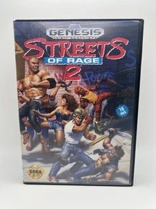 Streets of Rage 2 (Sega Genesis, 1992) - CIB Completo con Manual Probado - Imagen 1 de 6