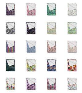 Ambesonne Colorful Theme Soft Flannel Fleece Throw Blanket Plush for Indoors - Picture 1 of 216