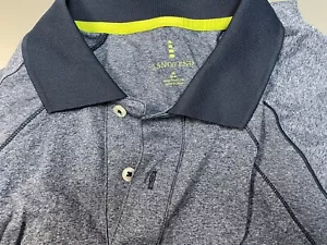 Polo Lands End Uomo 38-40 M Blu Casual Performance, Nuova in Confezione - Foto 1 di 5