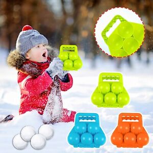 Snowball Maker Clip Winter Outdoor Toys Snow Fight Sand Mold Tool Clamp Plastic