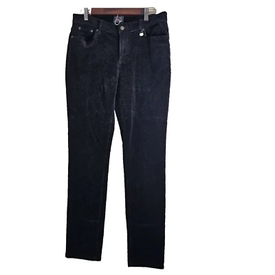 American Living 女式灯芯绒裤子直筒中腰海军蓝 8 码 — 第 1/4 张图片