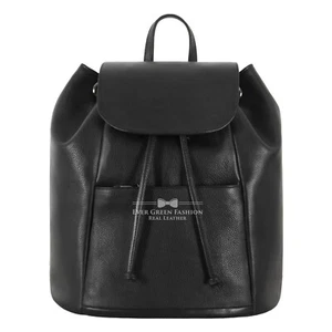 Mode-Reisehandtasche Damen Klappe Kordelzug genarbtes Rindsleder - Bild 1 von 8