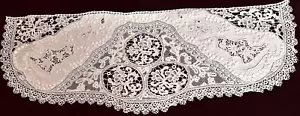 Sciarpa vintage antica in pizzo Normandia Valance UU634 - Foto 1 di 8