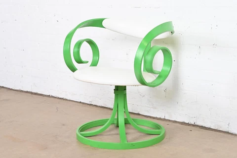 George Mulhauser for Plycraft Green Sultana Swivel Armchair Cover