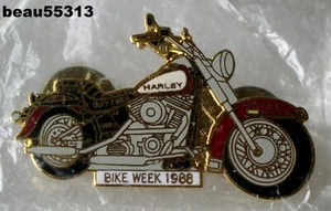 ⭐"VINTAGE" 1988 DAYTONA FLORIDA BICICLETA SEMANA CHALECO CHAQUETA PIN - Imagen 1 de 1