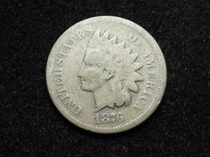 🔥 COIN SALE! ! GOOD+ 1876 INDIAN HEAD CENT PENNY *COLLECTIBLE COIN* 🔥 124us - Picture 1 of 2