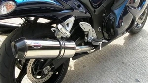 Hayabusa GSX1300R 08-2015 Stainless oval carbon outlet Road Legal MTC Exhaust - Picture 1 of 4