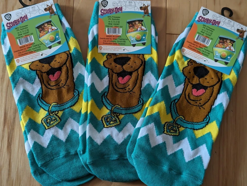 3 пары Scooby Doo лодыжки носки женщин размер 9-11 - Изображение 1 из 1