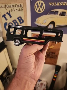 VINTAGE " BUDDY L " BLACK TRANSPORT CAR CARRIER TRAILER Made in Macau - Picture 1 of 8