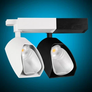LED COB Track Lighting Ceiling Lamp 2-line Rail Side Light Fixture Clothes Store - Picture 1 of 14