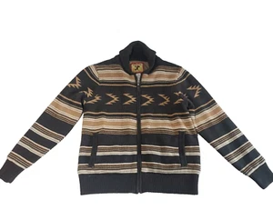 Cinch Classic Cowboy Collection Men's Zip Aztec Print Sweater Jacket, Size M - Picture 1 of 10