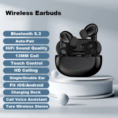 Hifi 9D Surround Sound Stereo Earbuds Headsets Bluetooth Wireless Cellphone iOS  - Image 1 of 4