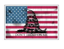 Gadsden Flag Don't Tread on me American Gun Rights Molon Labe Decal3 x 4.5" p635