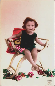 Victorian Girl Vintage RPPC B194 - Bild 1 von 2