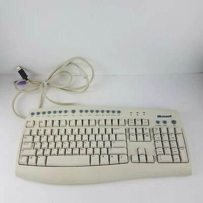 Microsoft Internet Keyboard Pro X05-62767 RT9420 V:5FTW With USB Cable Clicky  - Image 1 of 4