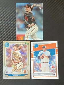 3 LOGAN WEBB ROOKIES 2020 Stadium Club, Rated Rookie, Gypsy Queen Giants 32 - Picture 1 of 1
