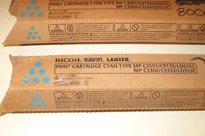 8 Cartucho de impresión Ricoh Savin Lanier 841421 841422 841423 MP C3501 C9135 LD635C - Imagen 1 de 10
