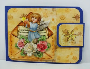 Hecho a mano, caja de regalo, Navidad, dinero, cupón, cartera, ángel - Imagen 1 de 3