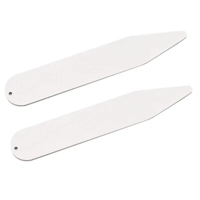 CADOGAN GIFTS Paar rhodinierte Kragenversteifungen verpackt inkl. KOSTENLOSER GRAVUR - X2CSS