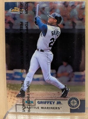 1999 Topps FINEST #200 Ken Griffey Jr  HOF RARE ICONIC UNPEELED PREMIUM BASE - Image 1 of 2
