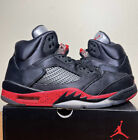 Nike Air Jordan 5 V Retro Satin Bred Black Size 9.5 Sneakers w/ Box 136027-006