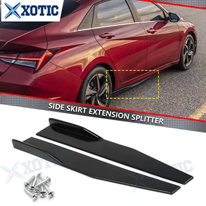 For Universal Car Gloss Black Side Skirt Extension Rocker Panel Lip Splitters - Bild 1 von 22