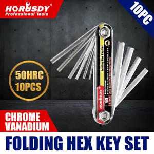 Folding Allen Key Set Portable Hex Wrench Tool Chrome vanadium Steel H1.5-H6 - Picture 1 of 11