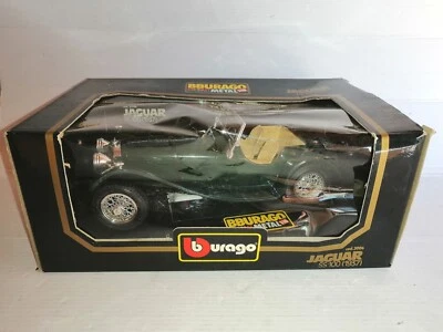 JAGUAR SS 100 1937 COD.3006 VERDE BURAGO 1/18 - Immagine 1 di 4