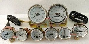 Smiths-52mm-Kit-Temp-Aceite-Combustible-Aceite Temp Voltio +Amplificador + rpm+velómetro 85 mm - Imagen 1 de 3