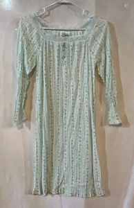 Vintage Damea Long Soft Floral Nightgown Size M W/Lace At neck - Picture 1 of 7