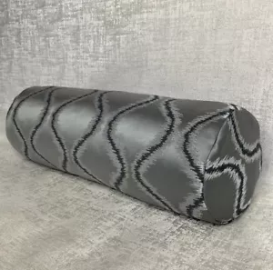 100% Duck Feathers Cushion Bolster 16“x6“ Clarke & Clarke Fabric Solare Stone - Picture 1 of 4