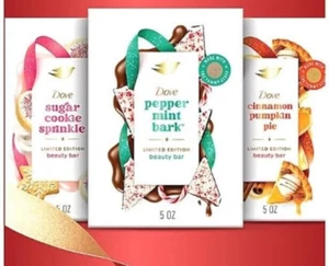 Jabón en barra de belleza Dove edición limitada golosinas navideñas 5 oz ELIGE TU AROMA - Imagen 1 de 10